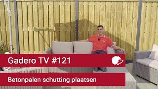 121 Betonpalen Schutting plaatsen [upl. by Tnemelc]