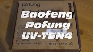 Baofeng Pofung UVTEN4 Twoway Radio Walkie Talkie Dual Band UHFVHF Ham 136174400520MHz [upl. by Jaela781]