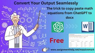 The Trick to CopyPaste Math Equations from ChatGPT to Docx  Massivemark Playground [upl. by Adnic]