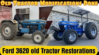 Old Tractor Restorations Done  Ford 3620 Tractor Modifications  Croom fat rim And Tyres  Modify [upl. by Bernardine]