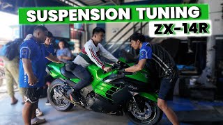 Kawasaki ZX14R Suspension Tuning [upl. by Kentigerma]