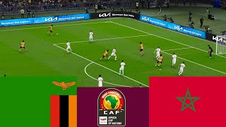 زامبيا 0 vs 2 المغرب مباشر CAF 2024  محاكاة ألعاب الفيديو PES 2021 [upl. by Iral]