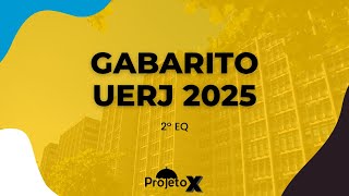 GABARITO UERJ 2º EQ 2025  AO VIVO [upl. by Eitisahc]