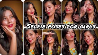 Cute selfie poses for girls 🌼poses in kurti at home ✨🌷youtubevideo snapchat viralvideo [upl. by Eiramanin]