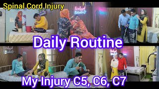 Spinal Cord Injury  My Daily Routine  Paralyzed Motivator Z  Zaheer Abbas [upl. by Malanie]