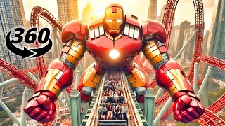 Ironman VR Rollercoaster Ride at Avengers Theme Park 360 Video [upl. by Ardnasella845]