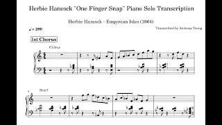 Herbie Hancock quotOne Finger Snapquot Piano Solo Transcription [upl. by Carolin815]