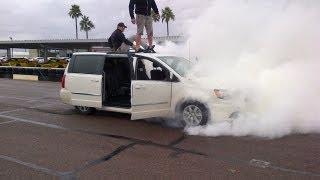 Best Minivan Burnout Ever [upl. by Enirehtakyram]