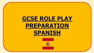 Spanish GCSE role play preparation [upl. by Iralam624]