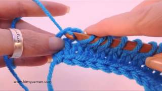 Tunisian Crochet Widening Rows Increasing Stitches [upl. by Jemie]