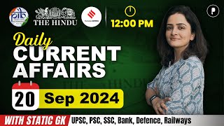 20 September Current Affairs 2024  Daily Current Affairs  Current Affairs Today [upl. by Burchett]