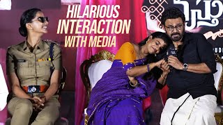 Venkatesh Meenakshi Aishwarya amp Team Hilarious Interaction With Media  sankranthikivasthunam [upl. by Ettenirt]