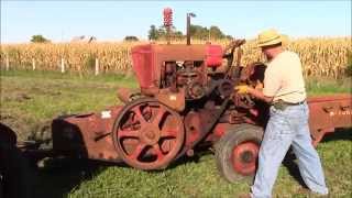 McCormick Deering No 50  AW hay baler with Farmall CUB tractor engine Antique power Part 2 [upl. by Mathre]