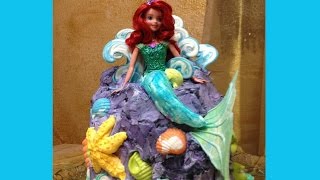 Barbie Doll Cake Little Mermaid Short Version Cake Decorating [upl. by Artemed]