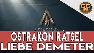 Assassins Creed Odyssey Guide  Liebe Demeter Ostrakon Rätsel Gelöst [upl. by Saidel600]