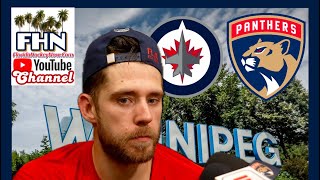 AJ Greer Florida Panthers Postgame After Loss to Winnipeg Jets [upl. by Osrick]