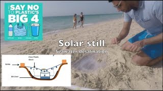 How to turn seawater to fresh water  Simple DIY solar still survival skill [upl. by Arriec859]