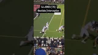 🏈Westlake vs Lake Travis 2024  interception by GJ Jones [upl. by Nanek]