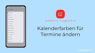 Kalenderfarben für Termine ändern  OnePlus Android 14  OxygenOS 14 [upl. by Esimaj599]