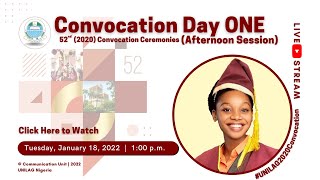 Live UNILAG 2020 Convocation Day One Afternoon Session [upl. by Lyred612]