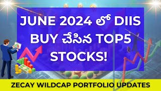 Top 5 stocks bought by DIIs in JUNE 2024 [upl. by Trebmer]