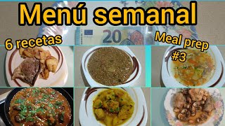 MENÚ semanal en 2 horas 🥰Económico y saludable 20€💃Meal prep 3Tuppers al vacío [upl. by Anelliw]