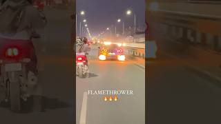 Dubai to India Nissan GTR throwing Flames 🔥 dubai india nissan nissangtr gtr flame flames [upl. by Ashwell]