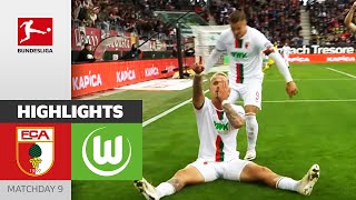 FC Augsburg  VfL Wolfsburg 32  Highlights  Matchday 9 – Bundesliga 202324 [upl. by Tolliver220]