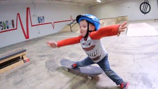 Toddler Does The Splits On A Skateboard [upl. by Brotherson]