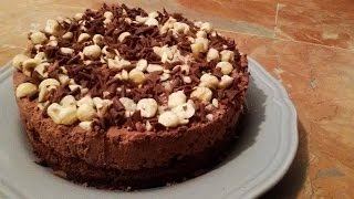 Torta mousse al cioccolato fondente con nocciole tostate [upl. by Rede]