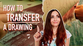 How to Transfer Your Drawing No Grid No Projector  Oil Painting from Imagination Part 4 [upl. by Gorey]