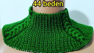 yakadan 42 44 beden örgü kazak modeli yapılışıyakadan kazak modelleriknitting 1 [upl. by Ahsikam]