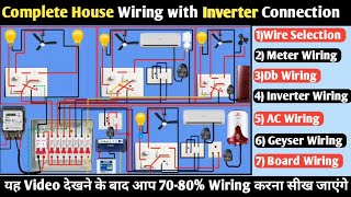 Complete House Wiring with Inverter Connection Inverter Connection कैसे करते हैंHouse Wiring [upl. by Nnylakcaj850]