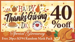 Be Healthy Thanksgiving Giveaway [upl. by Noevad]