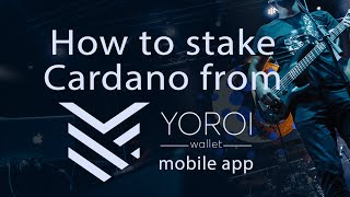 How to stake ADA from Yoroi mobile wallet app in FilipinoTagalog [upl. by Eanehs]