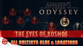 The Eyes of Kosmos  All Cultists Clue amp Locations Assassins Creed Odyssey No Combat [upl. by Yartnod259]