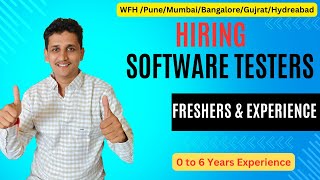 Software Testing Jobs  QA Fresher Jobs  WFH QA Jobs  Pradip Khedkar  Testing Interview [upl. by Amsed]