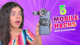 🤣 5 MOBILE HACKS and ACCESORIES  WaterProof Case Lazy Holder DSLR Lens  Munna Unplugged [upl. by Hoover35]