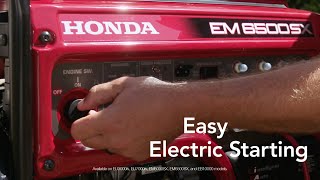 Honda Generators Electric Start [upl. by Nydnarb9]