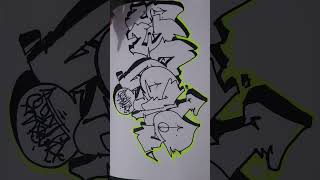 How to do a graffiti out line to make look better graffitiart graffitithrowup drawing [upl. by Cade]