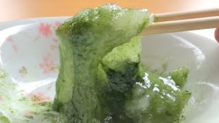 Eating Japanese food Wagashi quotTezukuri matcha warabi mochi”（ASMR [upl. by Cammie]