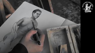 Drawing a Live Model with 3 Art Students [upl. by Lletnohs]