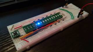 Charlieplexing 12 LEDs from 4 pins on an ATTiny13 [upl. by Enttirb141]