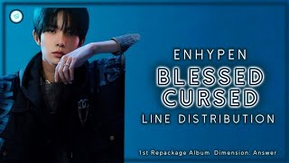 Enhypen 엔하이픈  BlessedCursed  Line Distribution [upl. by Emsmus929]