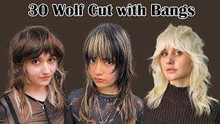 Wolf Cut Meets Bangs The Trendy Haircut You Need [upl. by Hali]