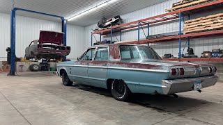 66 Plymouth Fury Heater core Removal [upl. by Nosnorb]