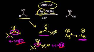 Oxidation of aldehydes using Tollens reagent  Organic chemistry  Khan Academy [upl. by Annelg602]