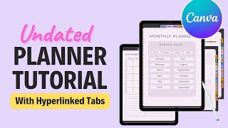 How to Create Undated Digital Planner in Canva with HYPERLINKS Tabsdigitalplanners [upl. by Stockwell]