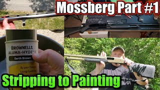 Mossberg Maverick 88 Part 1 Painting Earth Brown [upl. by Yenreit755]