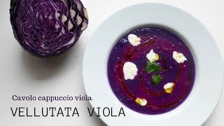 VELLUTATA VIOLA Cavolo verza RICETTA FACILE  RICETTE DI GABRI [upl. by Weaks]